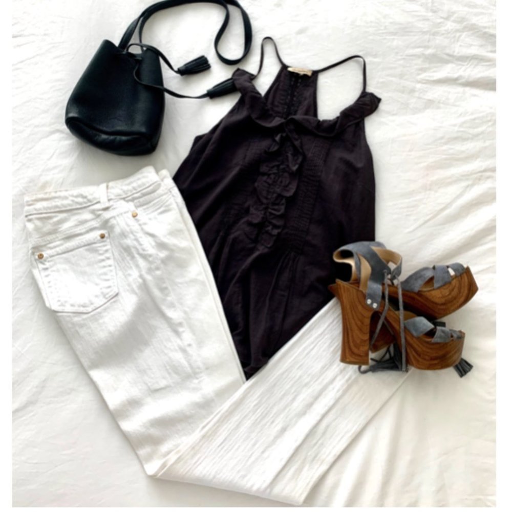 KORS Michael Kors Straight Leg White Jeans